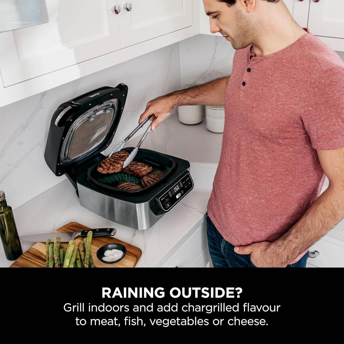 Ninja Foodi Health Grill & Air Fryer 5.7L 5-in-1 Cyclonic Air Technology Black/Silver - Image 9