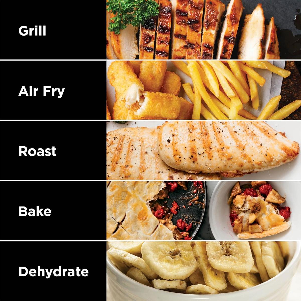 Ninja Foodi Health Grill & Air Fryer 5.7L 5-in-1 Cyclonic Air Technology Black/Silver - Image 11