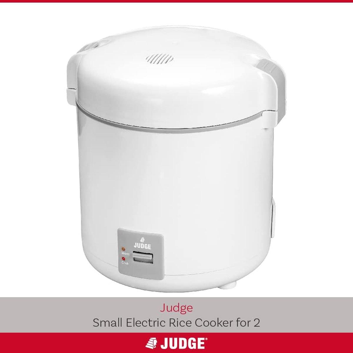 Judge Small Electric Rice Cooker 300ml 250W Fully Automatic with Removable PFOA-Free Non-Stick Pot Keep Warm White - Image 3