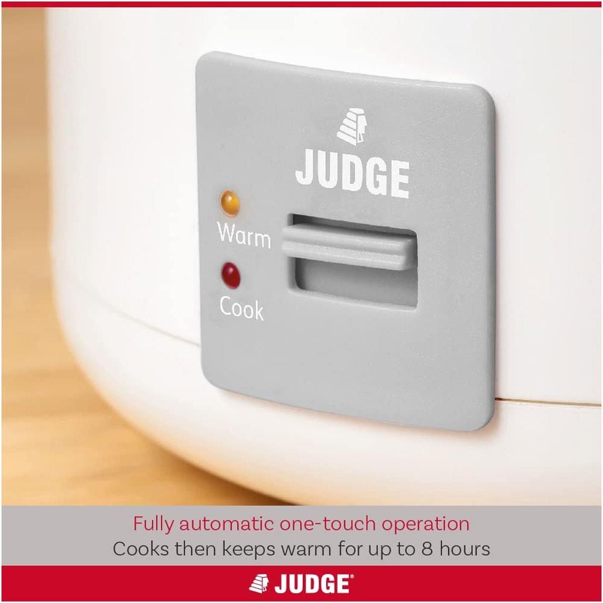 Judge Small Electric Rice Cooker 300ml 250W Fully Automatic with Removable PFOA-Free Non-Stick Pot Keep Warm White - Image 4