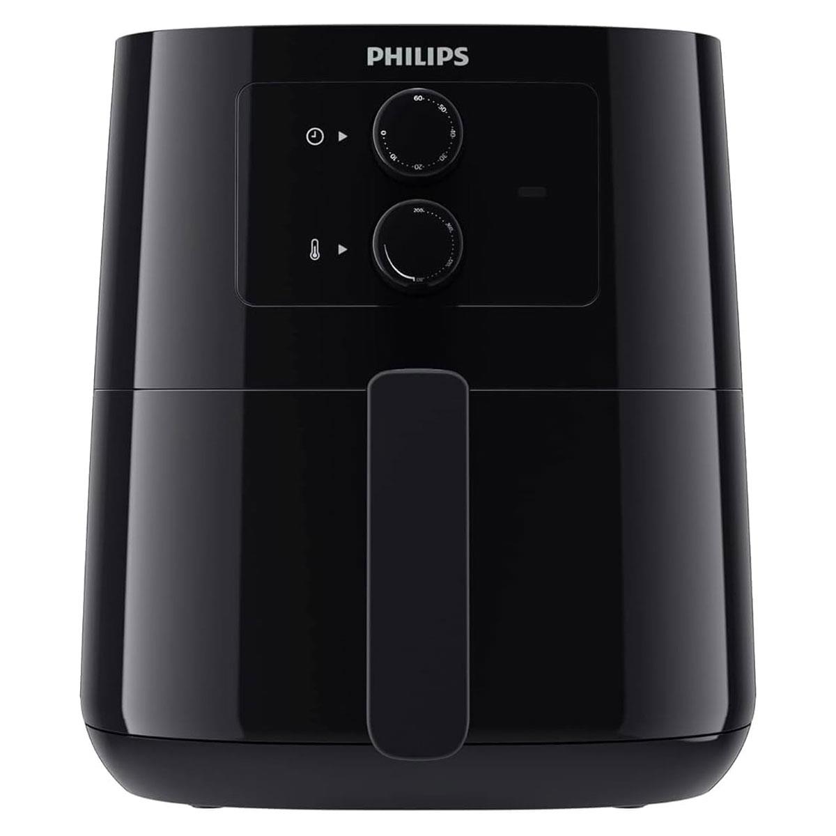 Philips Essential Air Fryer 4.1L 1400W Rapid Air Technology Digital Touch Control with HomeID App Black