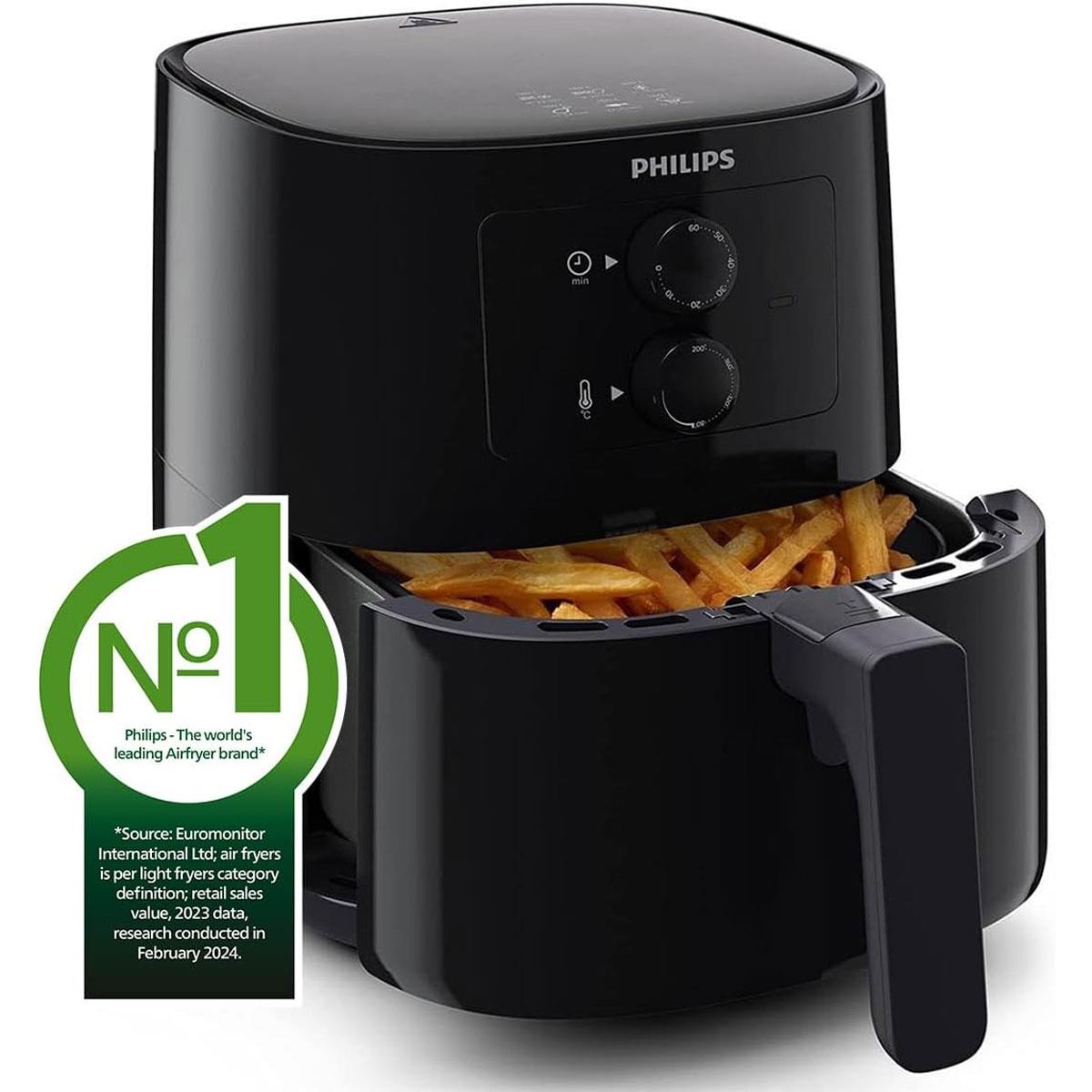 Philips Essential Air Fryer 4.1L 1400W Rapid Air Technology Digital Touch Control with HomeID App Black - Image 2