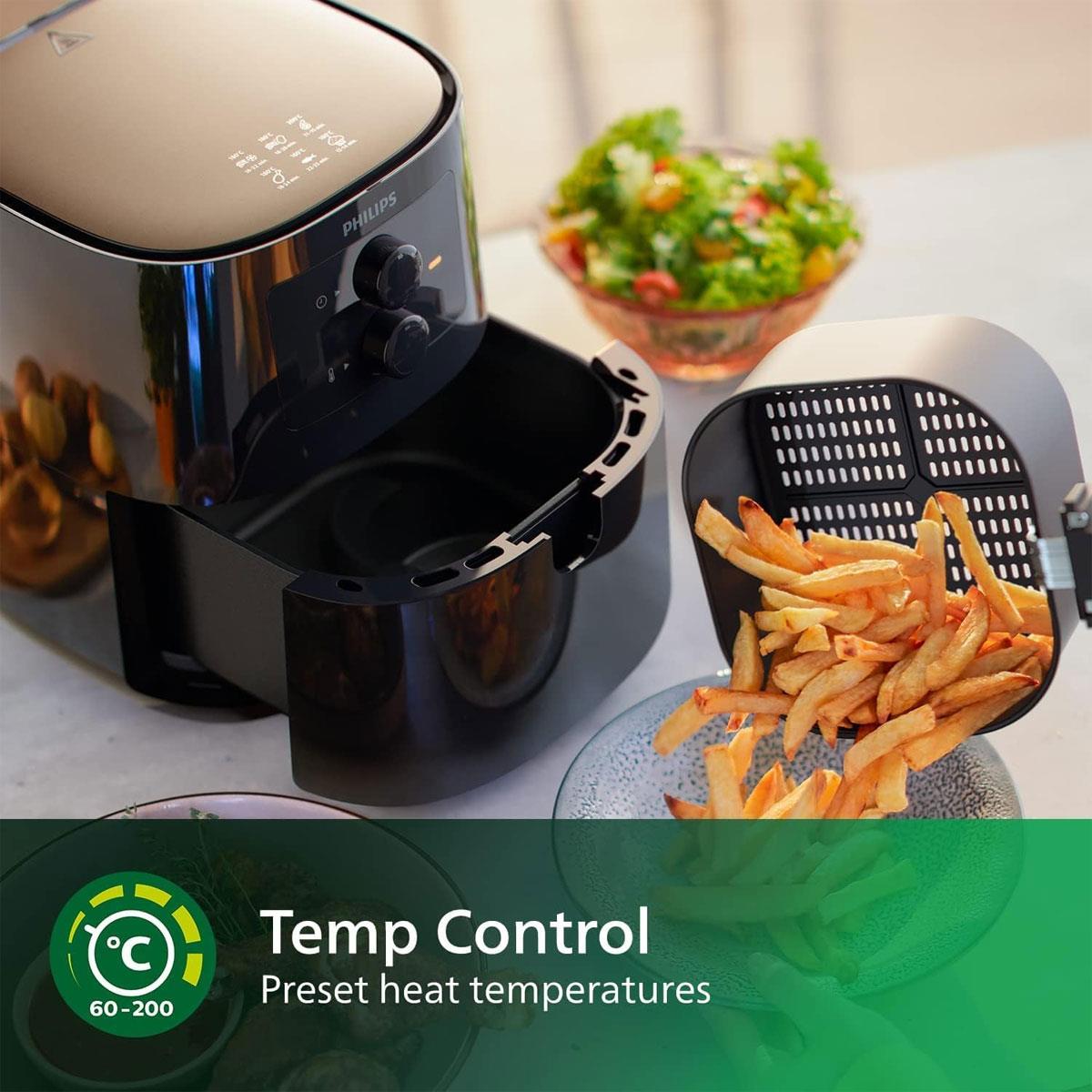 Philips Essential Air Fryer 4.1L 1400W Rapid Air Technology Digital Touch Control with HomeID App Black - Image 4