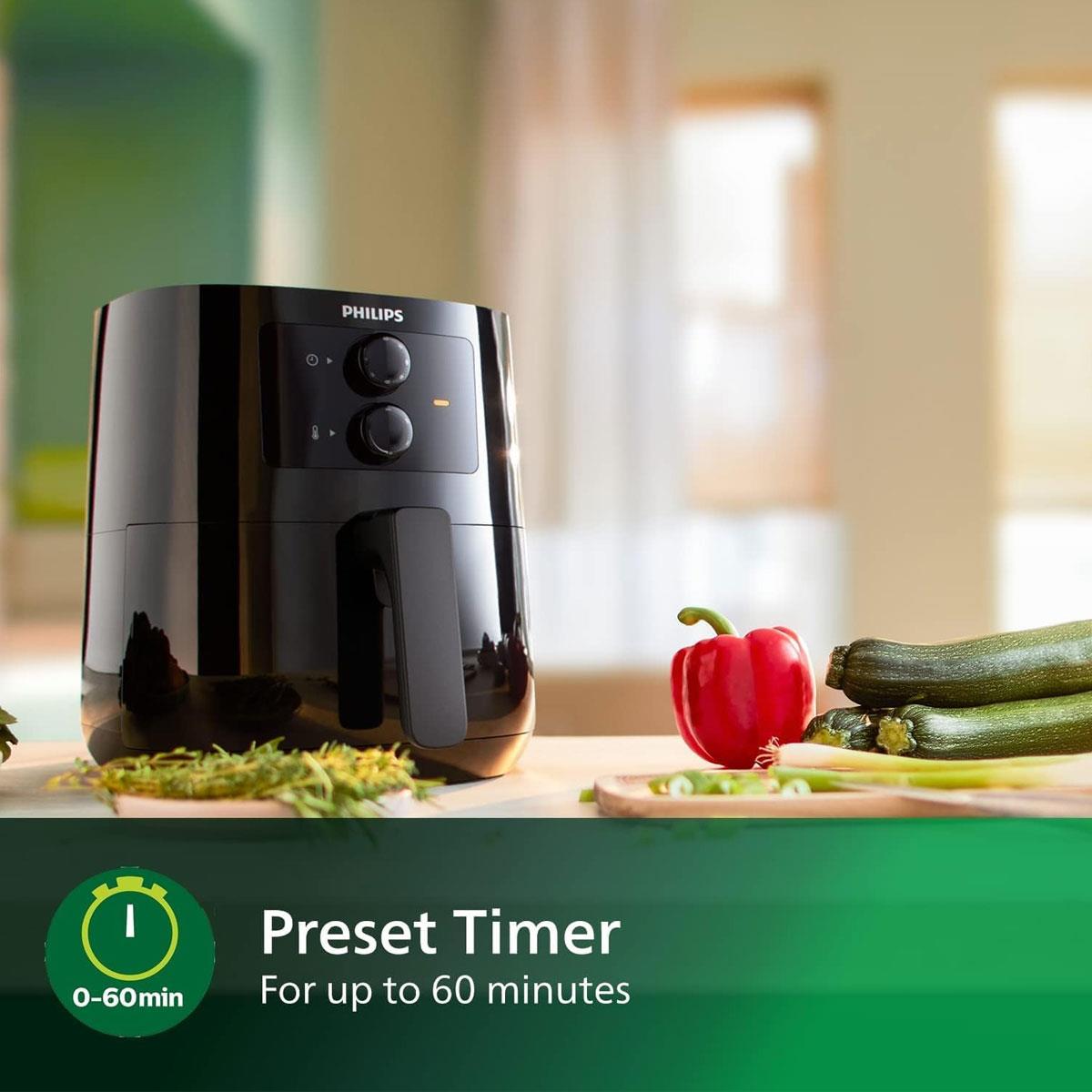 Philips Essential Air Fryer 4.1L 1400W Rapid Air Technology Digital Touch Control with HomeID App Black - Image 5