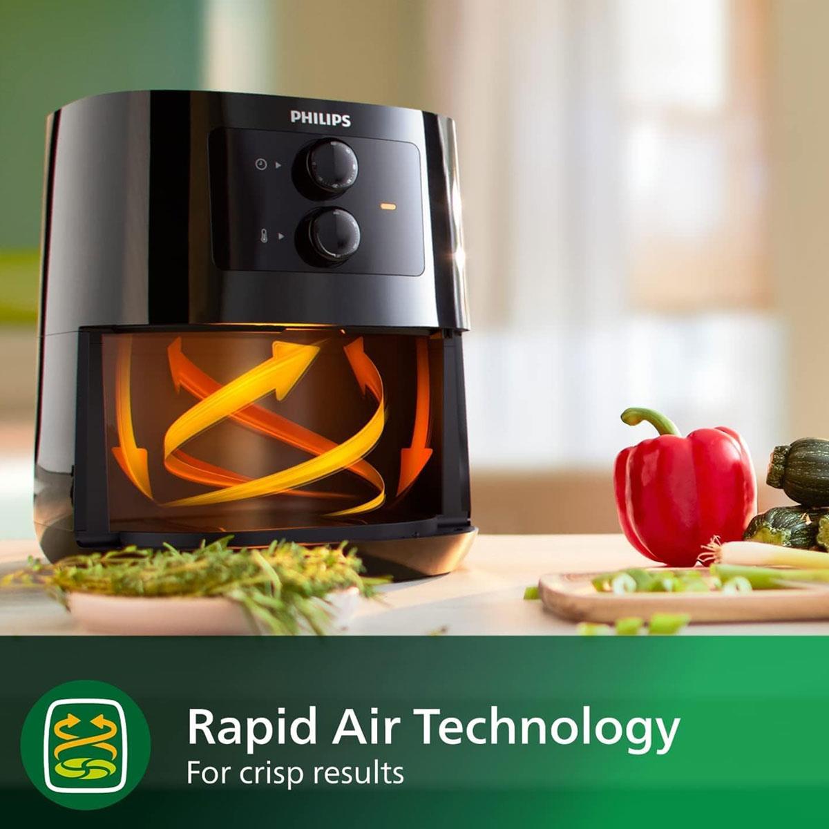 Philips Essential Air Fryer 4.1L 1400W Rapid Air Technology Digital Touch Control with HomeID App Black - Image 6