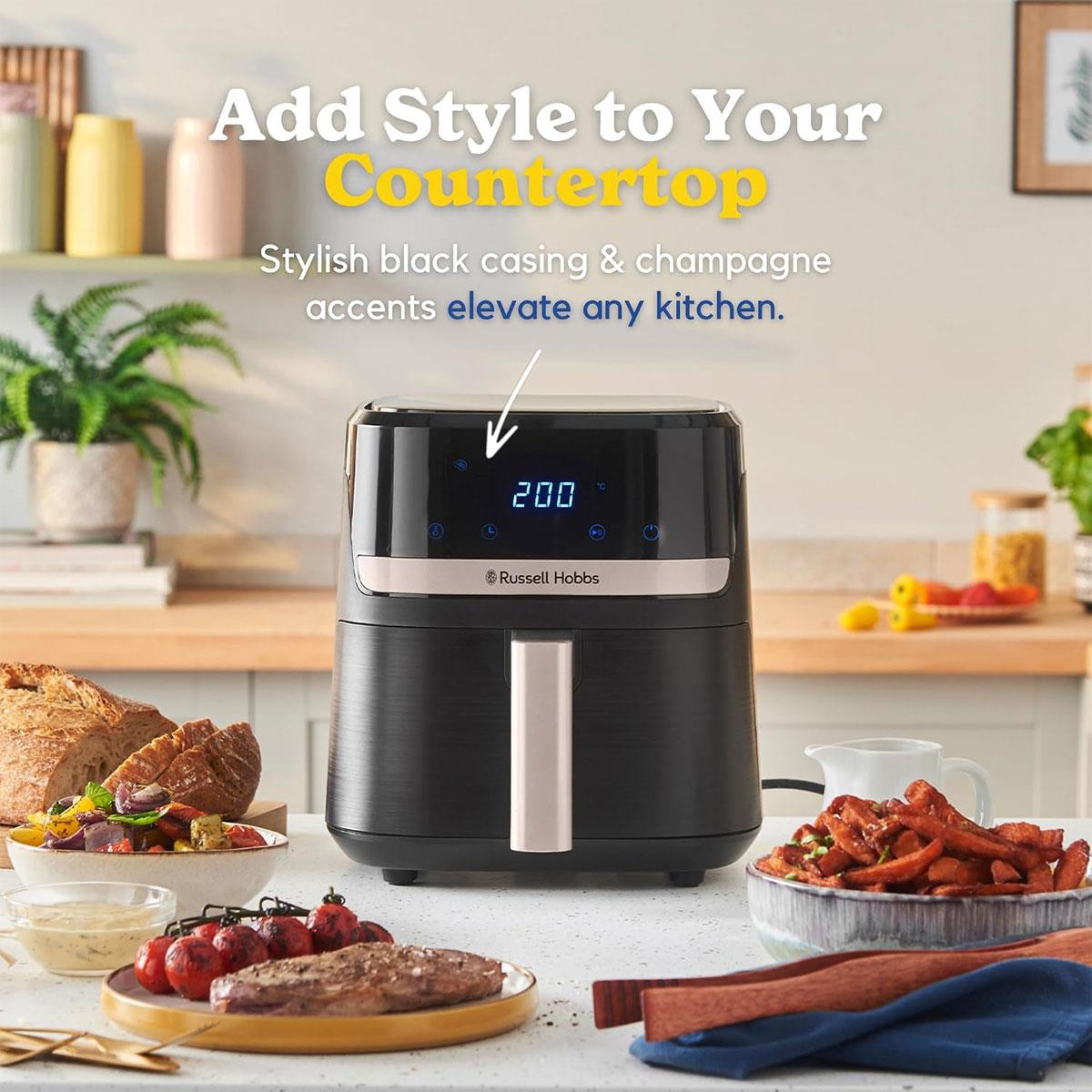 Russell Hobbs Satisfry Digital Air Fryer 4.3L 9-in-1 Rapid Air Technology Black 1300W - Image 3