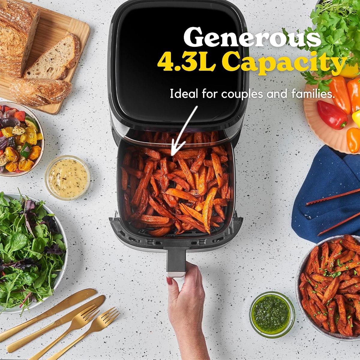 Russell Hobbs Satisfry Digital Air Fryer 4.3L 9-in-1 Rapid Air Technology Black 1300W - Image 4