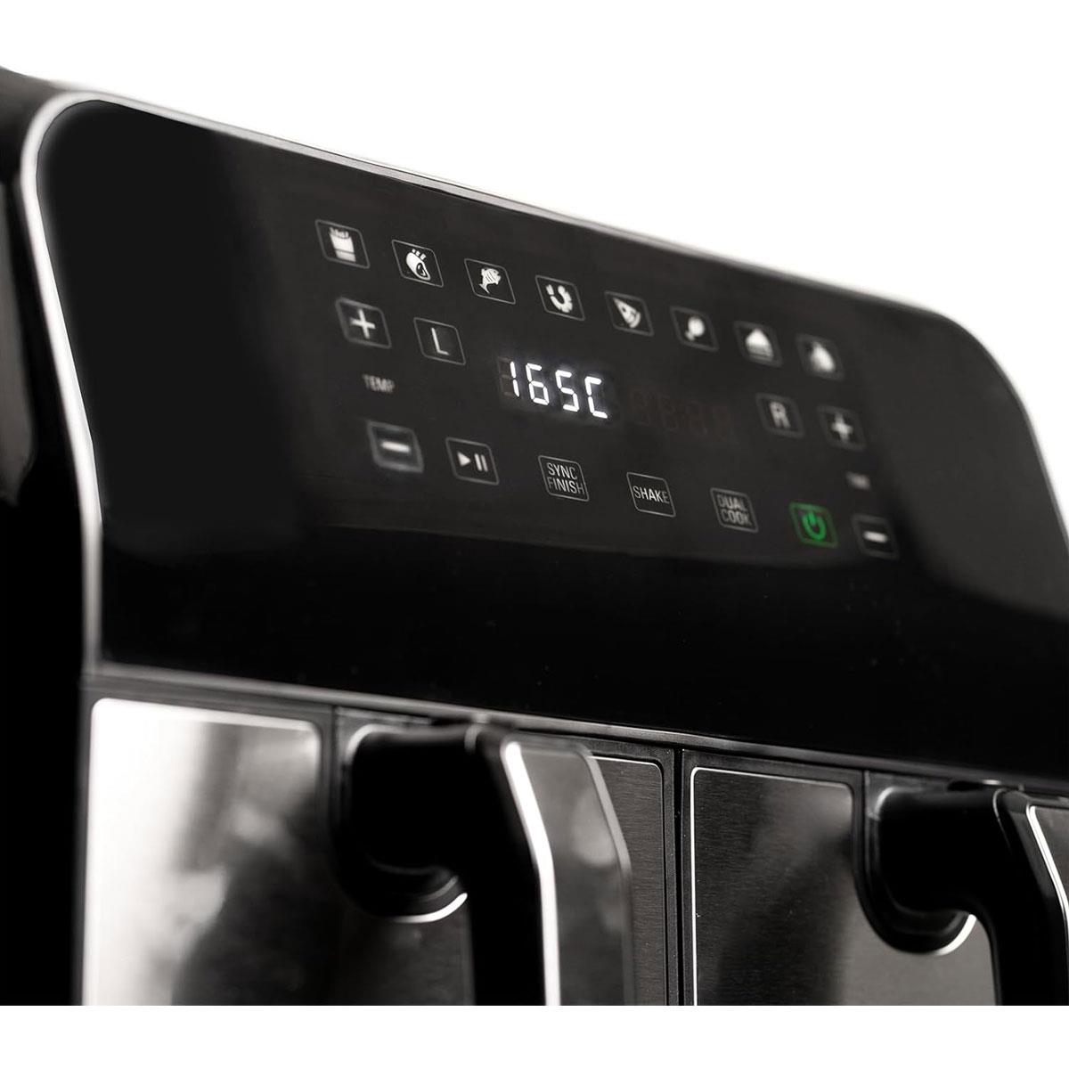 SIA Dual Zone Air Fryer 8L Black with Double 4L Baskets 1700W Digital Touch Control 8 Cooking Programs - Image 3