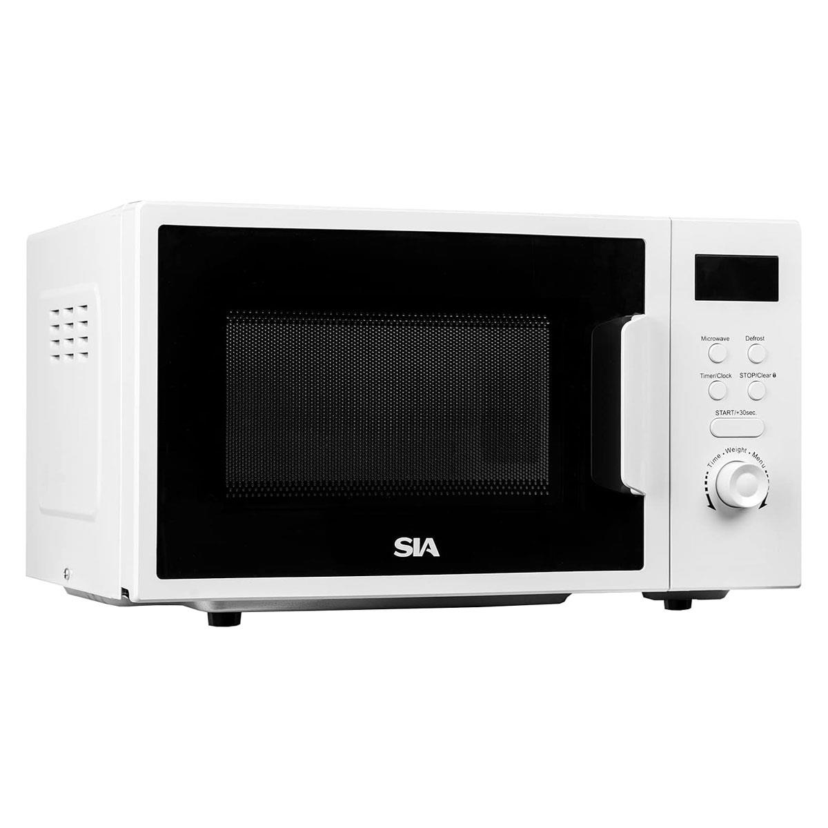 SIA 20L Microwave Oven White 700W Digital Display 8 Auto Functions 5 Power Levels 245mm Turntable - Image 3