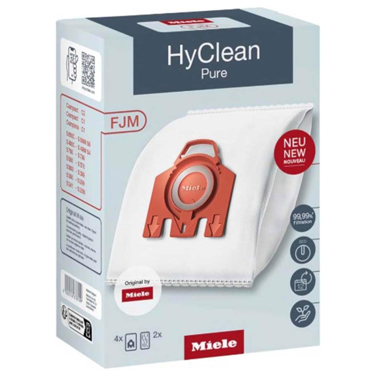 Miele HydraSole Compatible Miele Vacuum Cleaner Bags Pack of 4 Microfiber 3D Efficiency Dustbags with Filters