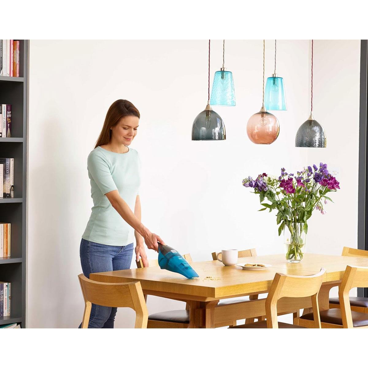 Black & Decker Dustbuster Wet & Dry Handheld Vacuum Cleaner 7.2V Cordless Lithium-Ion 385ml Grey & Blue - Image 8