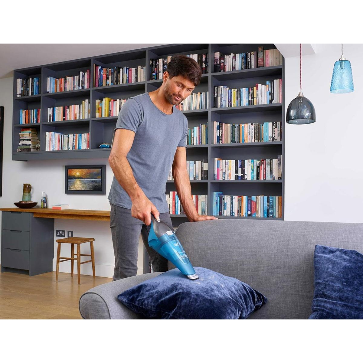 Black & Decker Dustbuster Wet & Dry Handheld Vacuum Cleaner 7.2V Cordless Lithium-Ion 385ml Grey & Blue - Image 9