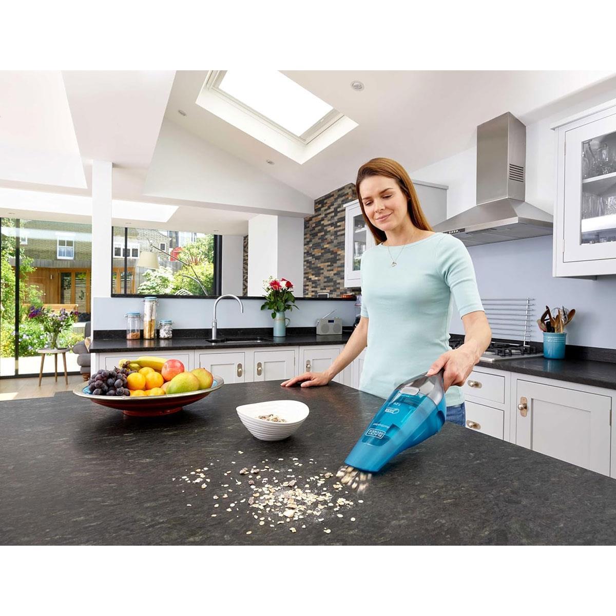 Black & Decker Dustbuster Wet & Dry Handheld Vacuum Cleaner 7.2V Cordless Lithium-Ion 385ml Grey & Blue - Image 13
