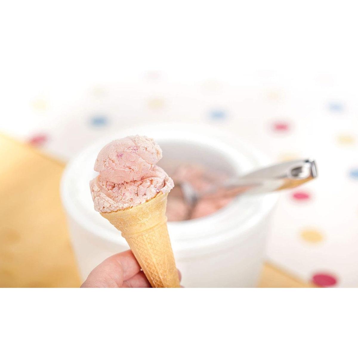 Judge Ice Cream Maker & Sorbet Machine 1.5L Automatic Frozen Dessert Maker with Stainless Steel Bowl and See-Through Lid White - Image 4