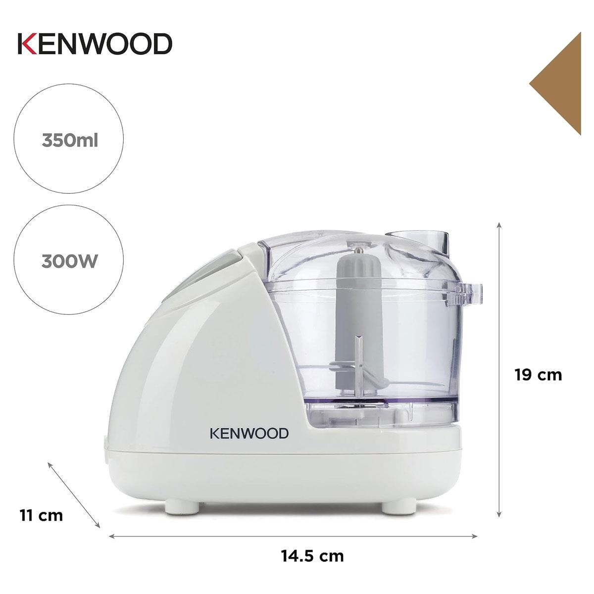 Kenwood Mini Chopper 300W Food Processor with 0.35L Dishwasher Safe Bowl2 Speed Control Safety Lock - Image 3