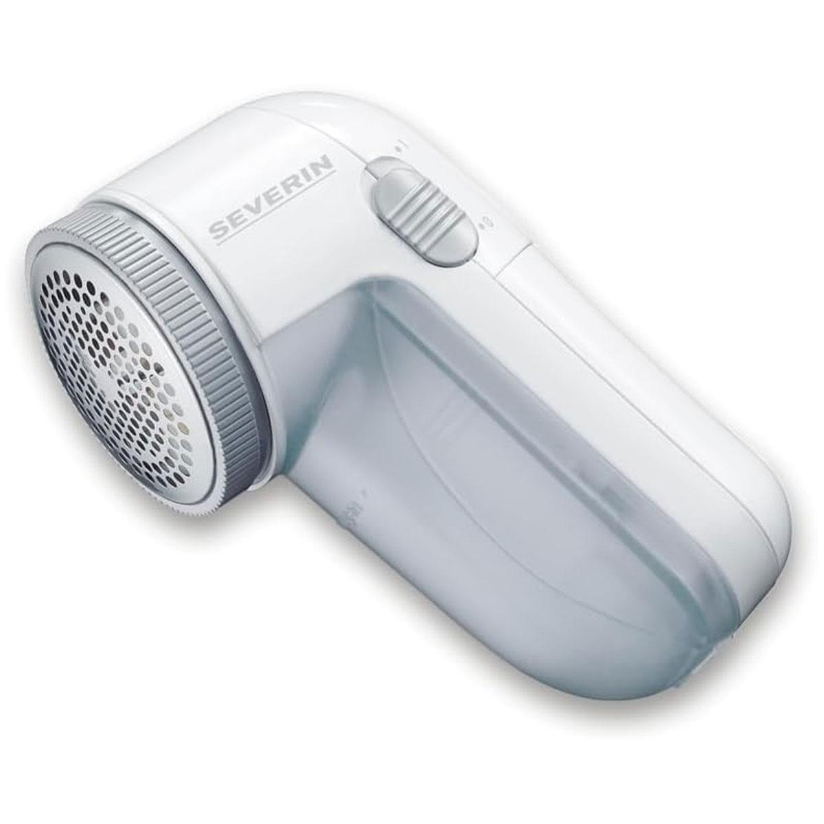 Severin Fabric Lint Remover Clothes Shaver with Metal Blade Grille & Removable Lint Container White 1 Pack