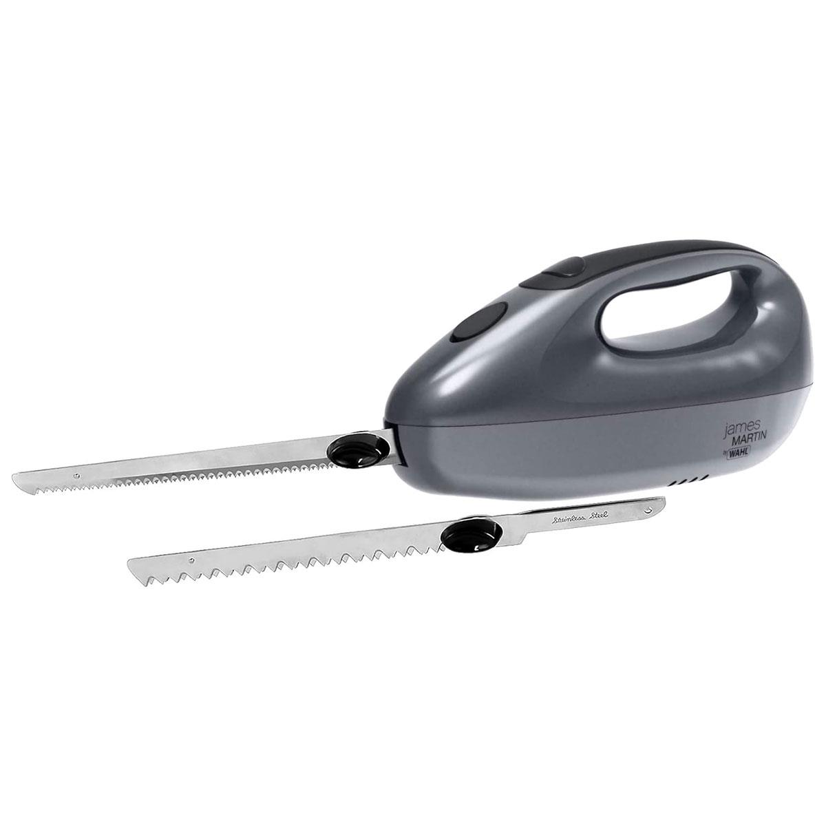 Wahl James Martin Electric Carving Knife 150W with 2 Stainless Steel Blades Soft Grip Handle Black