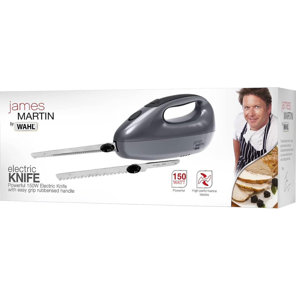 Wahl James Martin Electric Carving Knife 150W with 2 Stainless Steel Blades Soft Grip Handle Black - Image 7