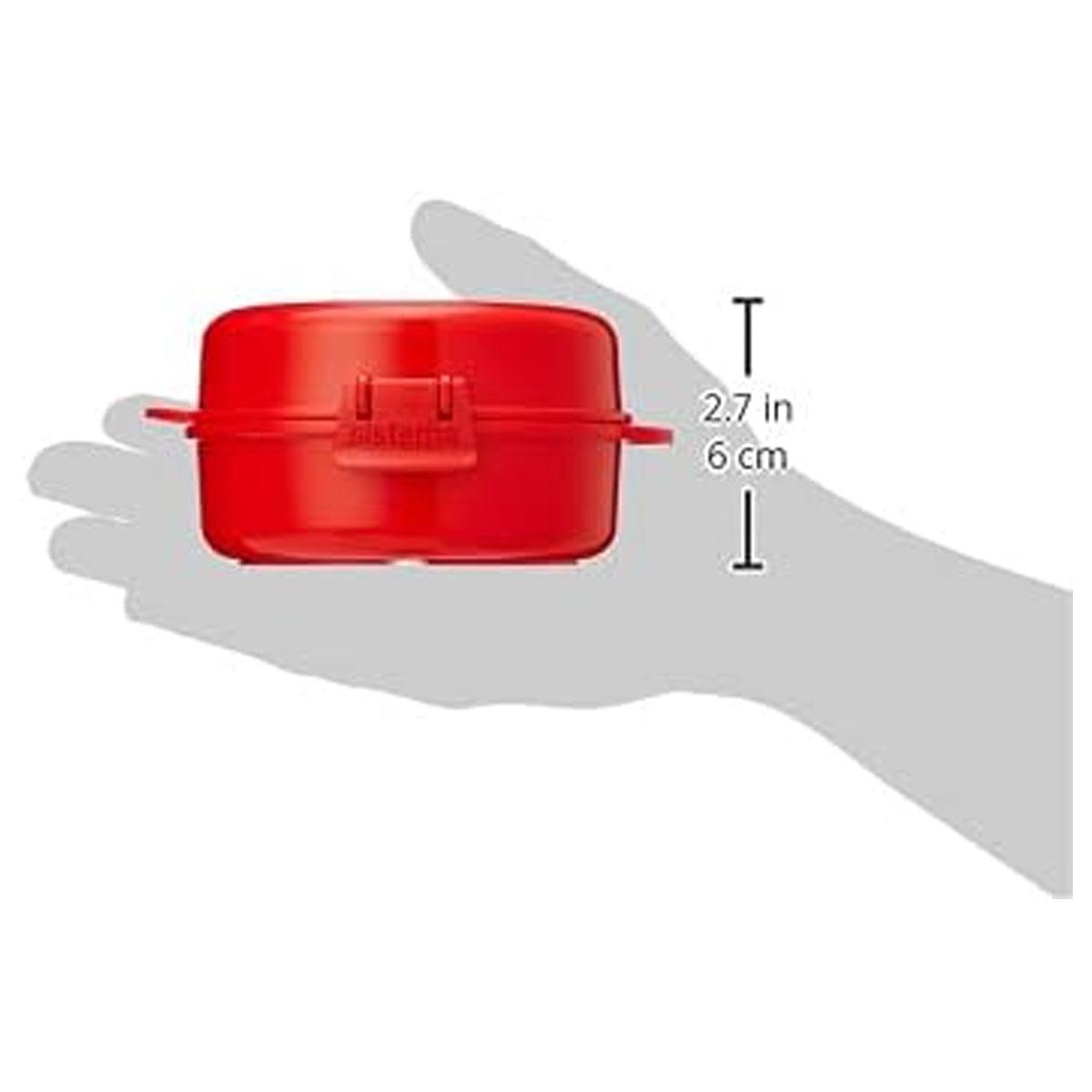 Sistema Easy Eggs Microwave Egg Cooker 270ml Red BPA-Free Plastic Egg Poacher with Steam Release Vent - Image 3
