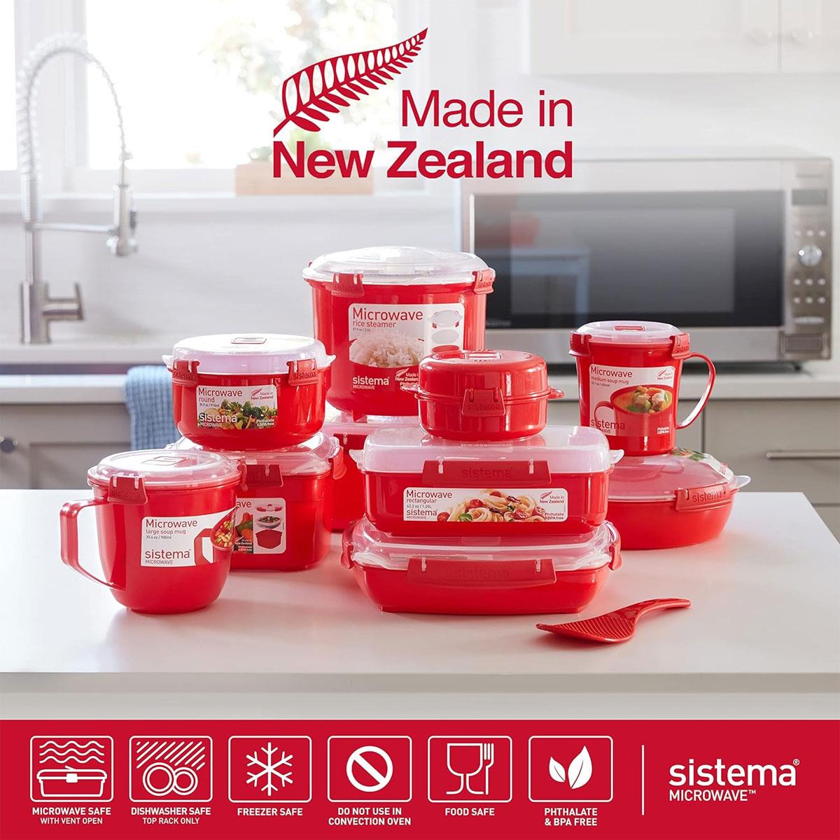 Sistema Easy Eggs Microwave Egg Cooker 270ml Red BPA-Free Plastic Egg Poacher with Steam Release Vent - Image 8