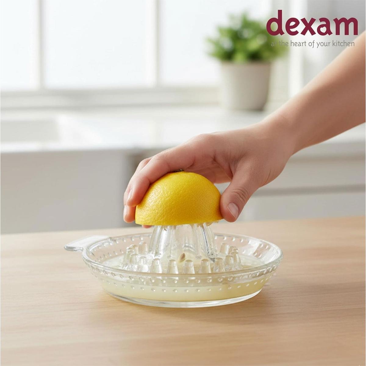 KitchenCraft Dexam Traditional Glass Citrus Juicer Manual Lemon & Orange Squeezer 14.5cm Clear Dishwasher Safe Recycled Glass - Image 2