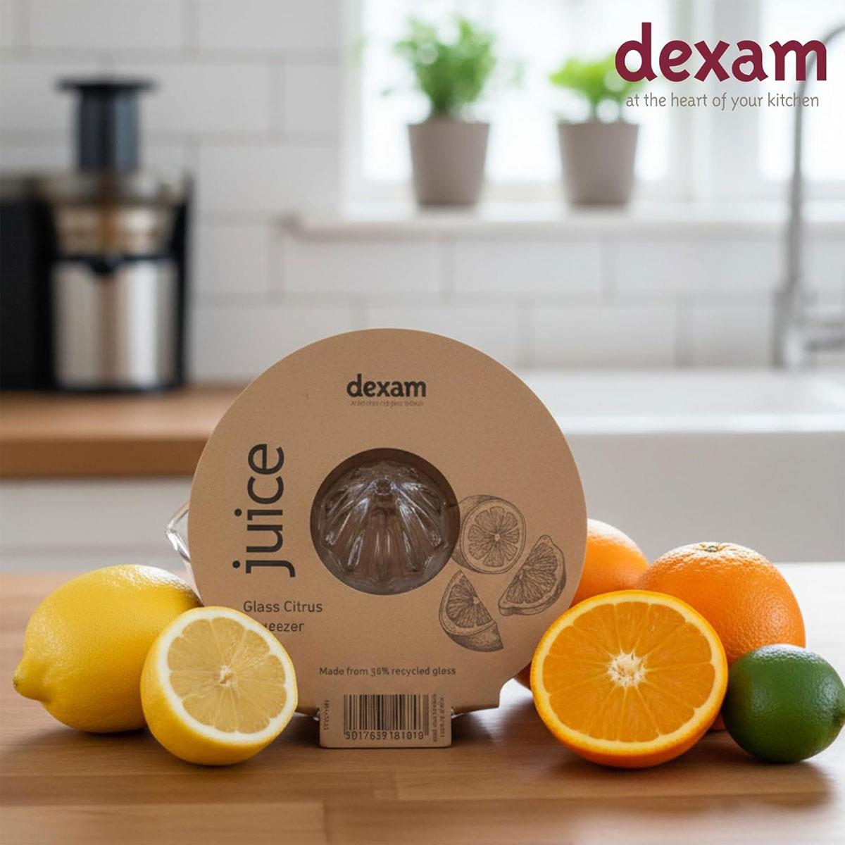 KitchenCraft Dexam Traditional Glass Citrus Juicer Manual Lemon & Orange Squeezer 14.5cm Clear Dishwasher Safe Recycled Glass - Image 4