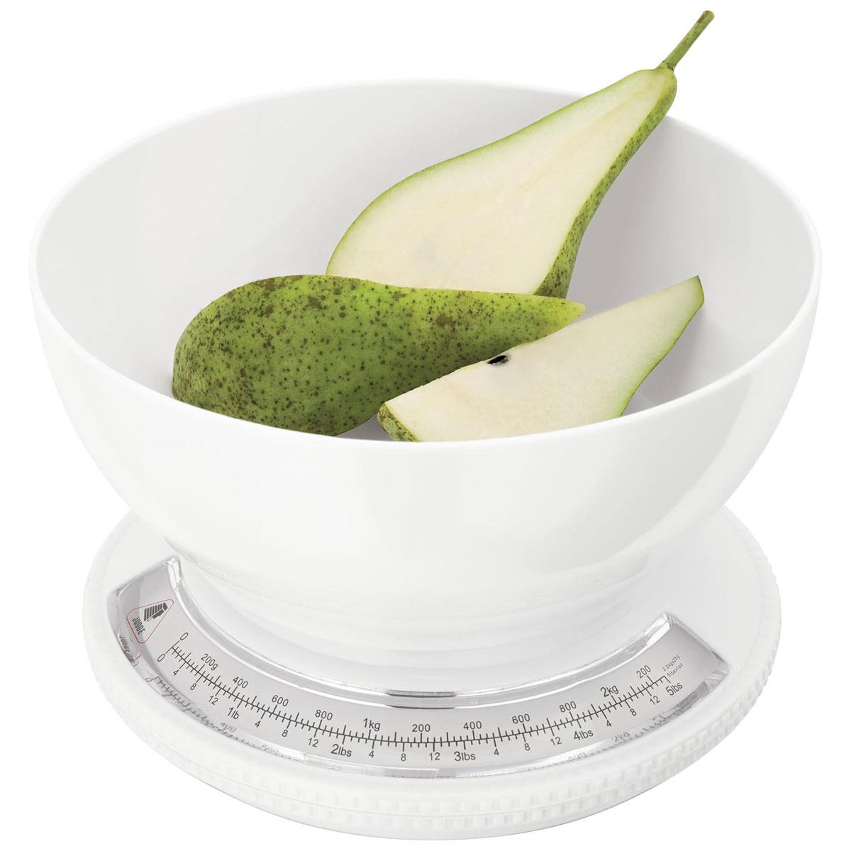 Judge Kitchen Traditional Compact Bowl Scale 2.2kg White Plastic Analog Food Weighing Scale Dishwasher Safe - Image 2