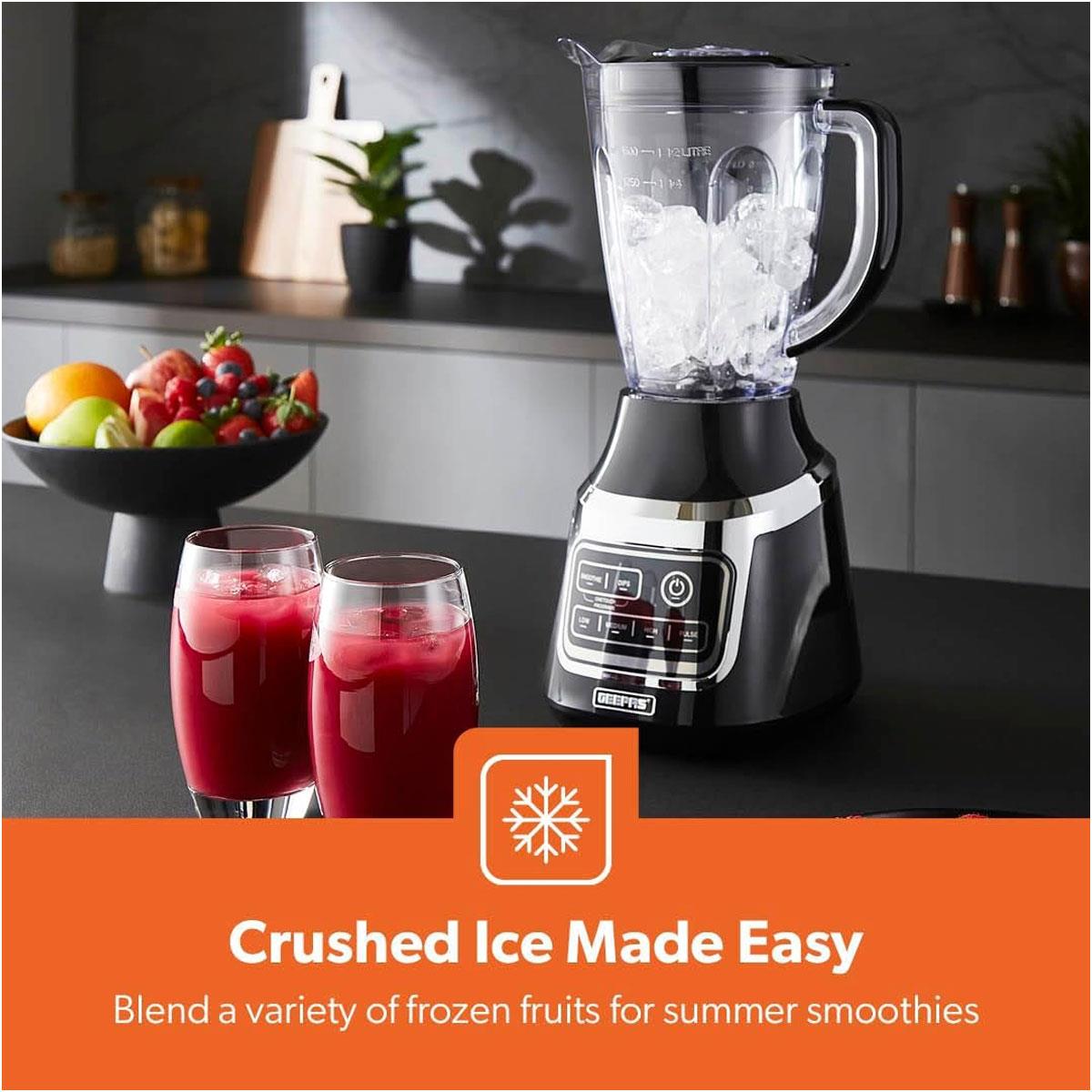Geepas Professional Countertop Blender 900W 1.5L BPA-Free Jug with Stainless Steel Blades 3 Speeds Pulse & 2 Programs Black - Image 8