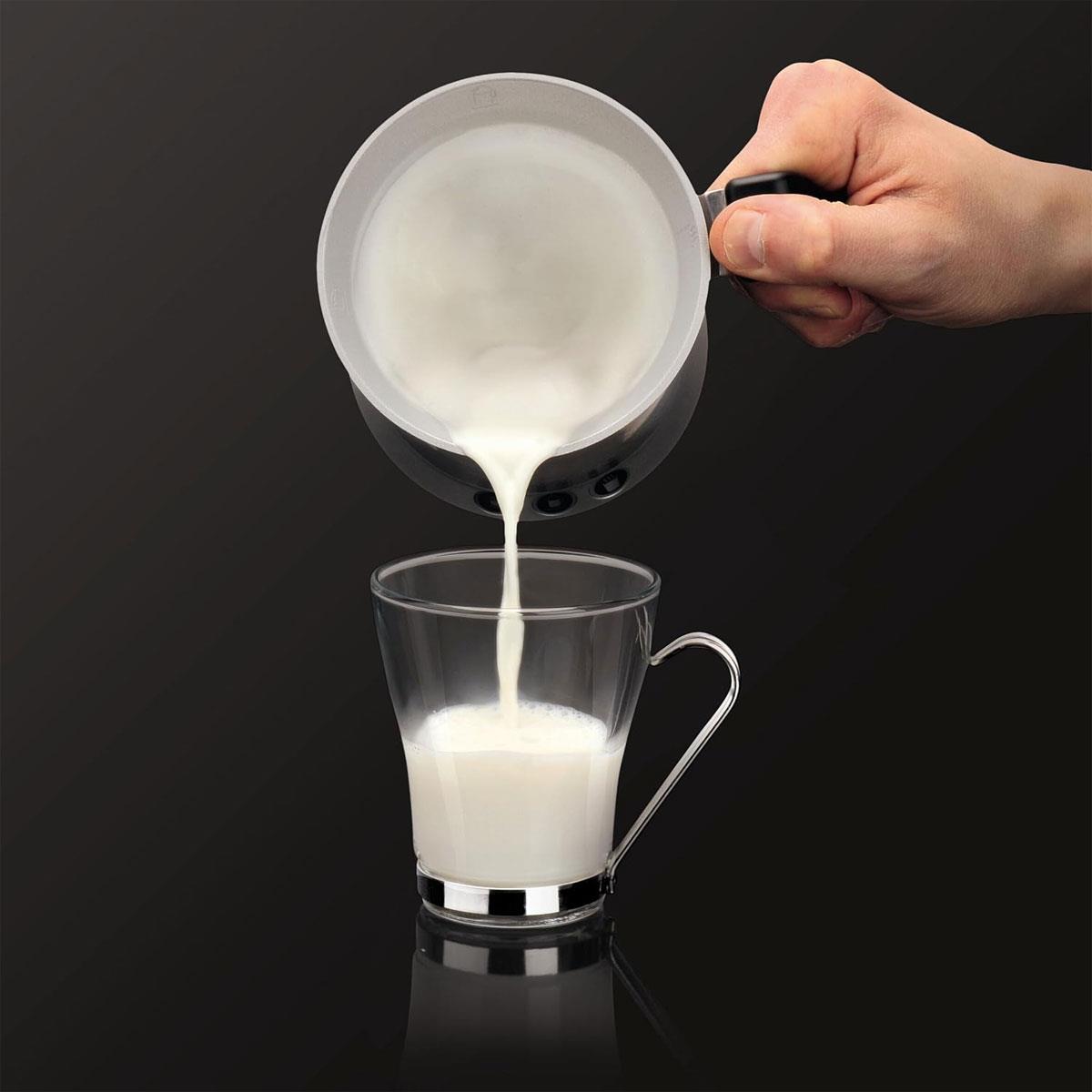 KRUPS Electric Milk Frother Black Hot & Cold Milk Foam Maker with Non-Stick Jug One-Touch Control Auto Shut-Off - Image 2