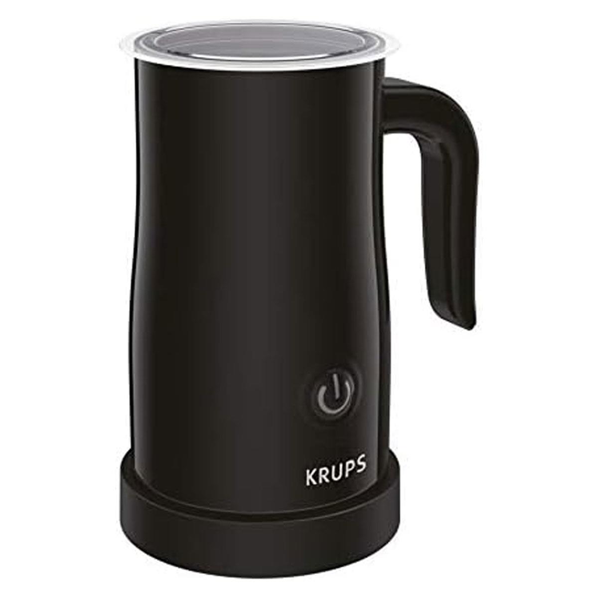KRUPS Electric Milk Frother Black Hot & Cold Milk Foam Maker with Non-Stick Jug One-Touch Control Auto Shut-Off - Image 3