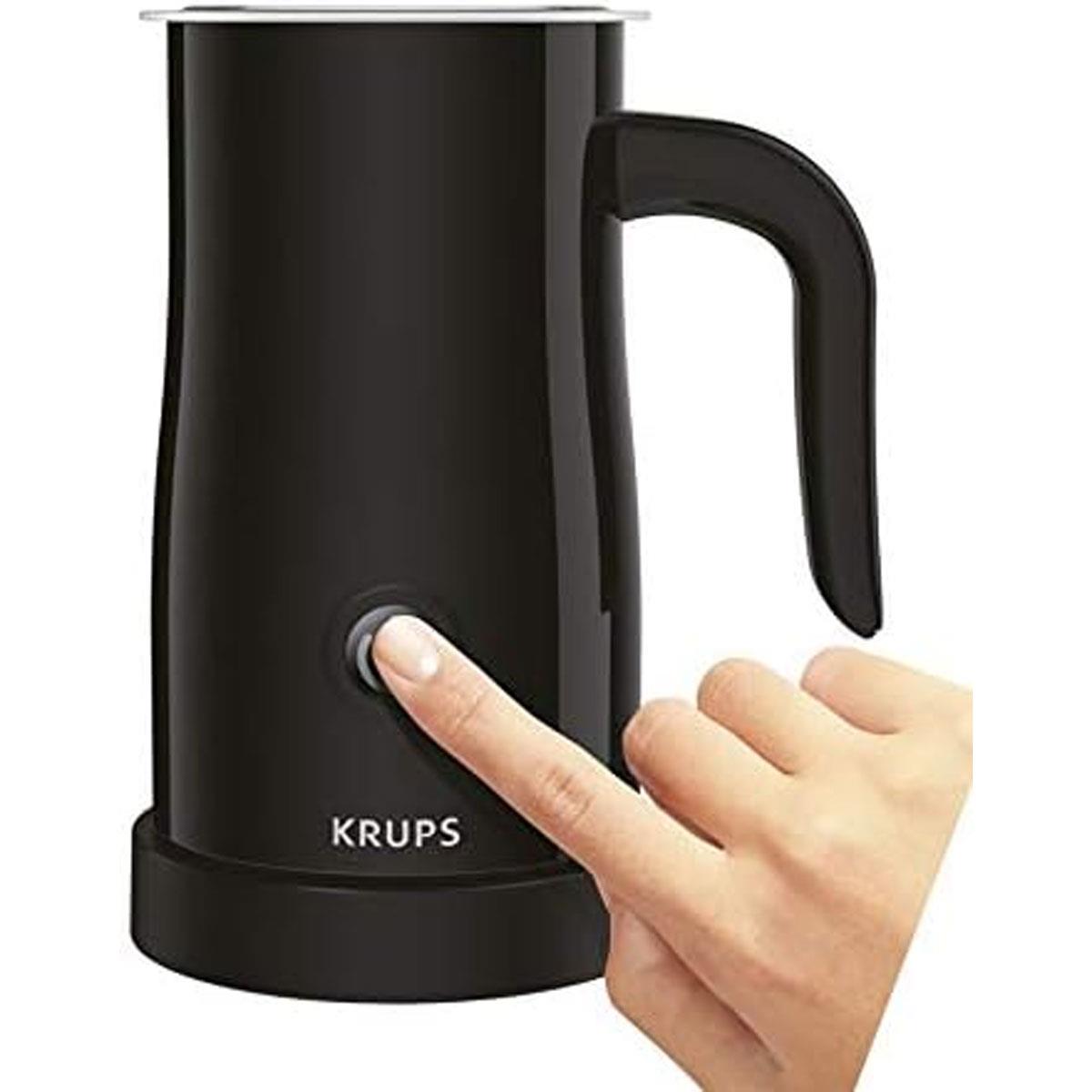 KRUPS Electric Milk Frother Black Hot & Cold Milk Foam Maker with Non-Stick Jug One-Touch Control Auto Shut-Off - Image 5