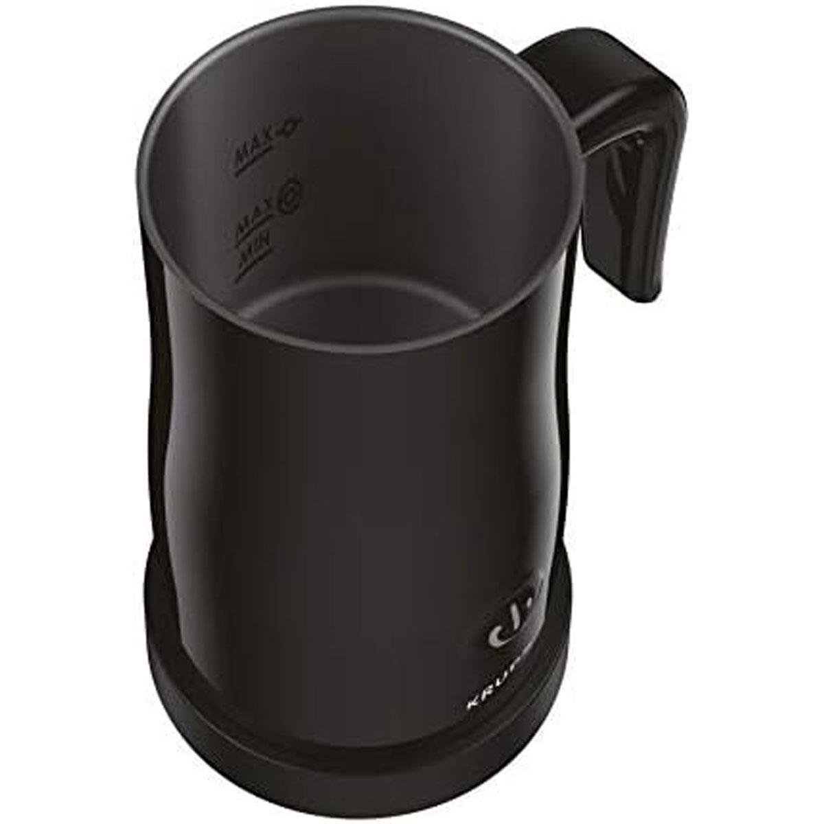 KRUPS Electric Milk Frother Black Hot & Cold Milk Foam Maker with Non-Stick Jug One-Touch Control Auto Shut-Off - Image 6