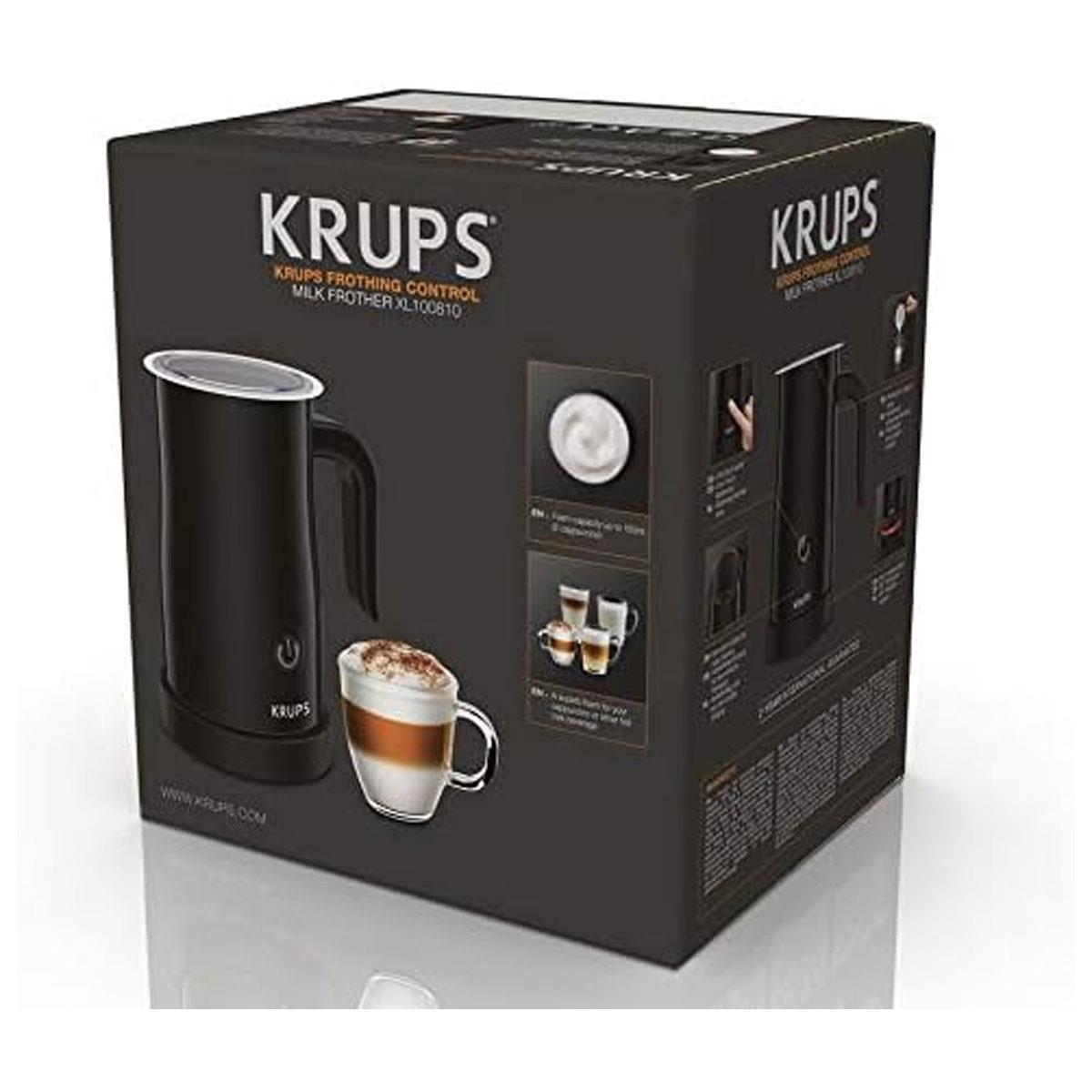 KRUPS Electric Milk Frother Black Hot & Cold Milk Foam Maker with Non-Stick Jug One-Touch Control Auto Shut-Off - Image 7
