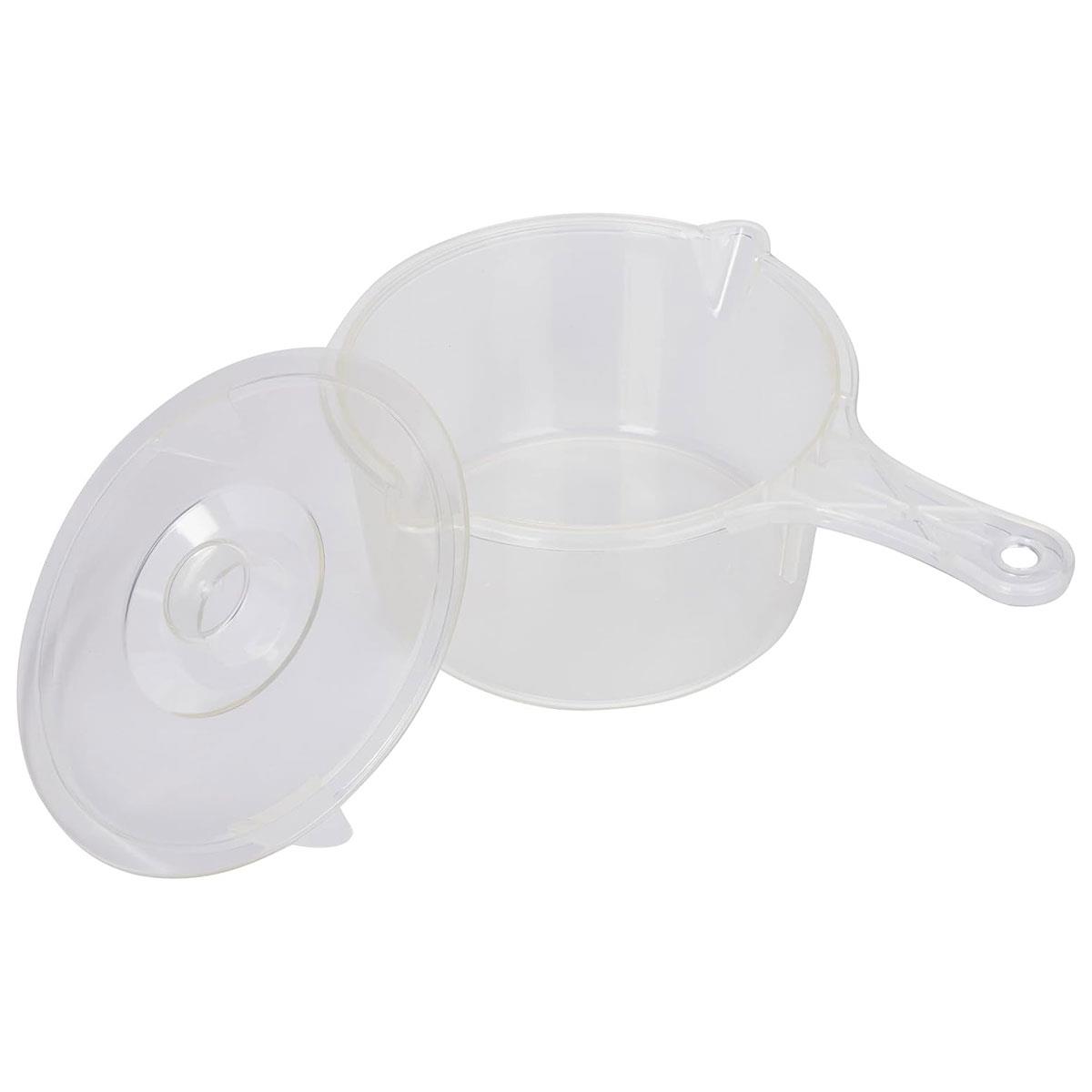 KitchenCraft Microwave Saucepan with Lid 900ml BPA-Free Plastic Non-Stick Transparent Cooking Pan - Image 5