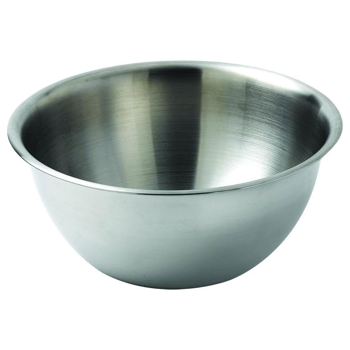 Dexam Stainless Steel Mixing Bowl 1 Litre Round Kitchen Bowl for Baking Cooking & Food Preparation Silver