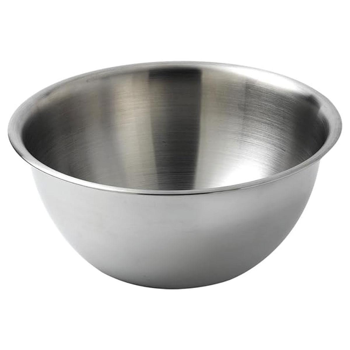 Dexam Stainless Steel Mixing Bowl 0.5 Litre Small Round Bowl for Baking Measuring & Food Preparation Silver