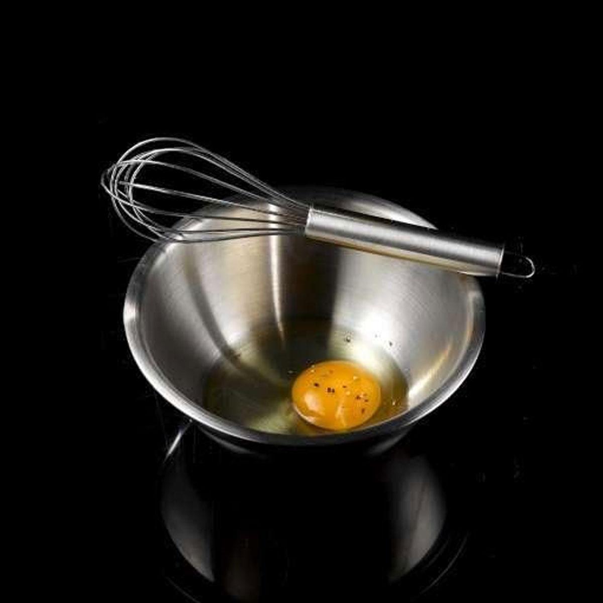 Dexam Stainless Steel Mixing Bowl 0.5 Litre Small Round Bowl for Baking Measuring & Food Preparation Silver - Image 4