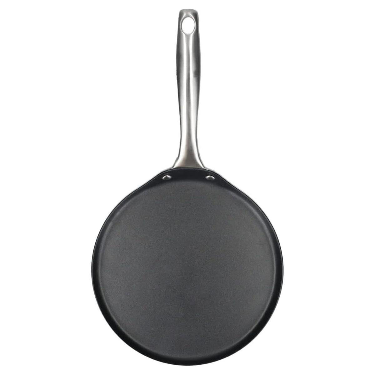 KitchenCraft MasterClass Non-Stick Crêpe Pan 24cm Carbon Steel Ceramic Coated Pancake Skillet Black PFAS-Free - Image 3