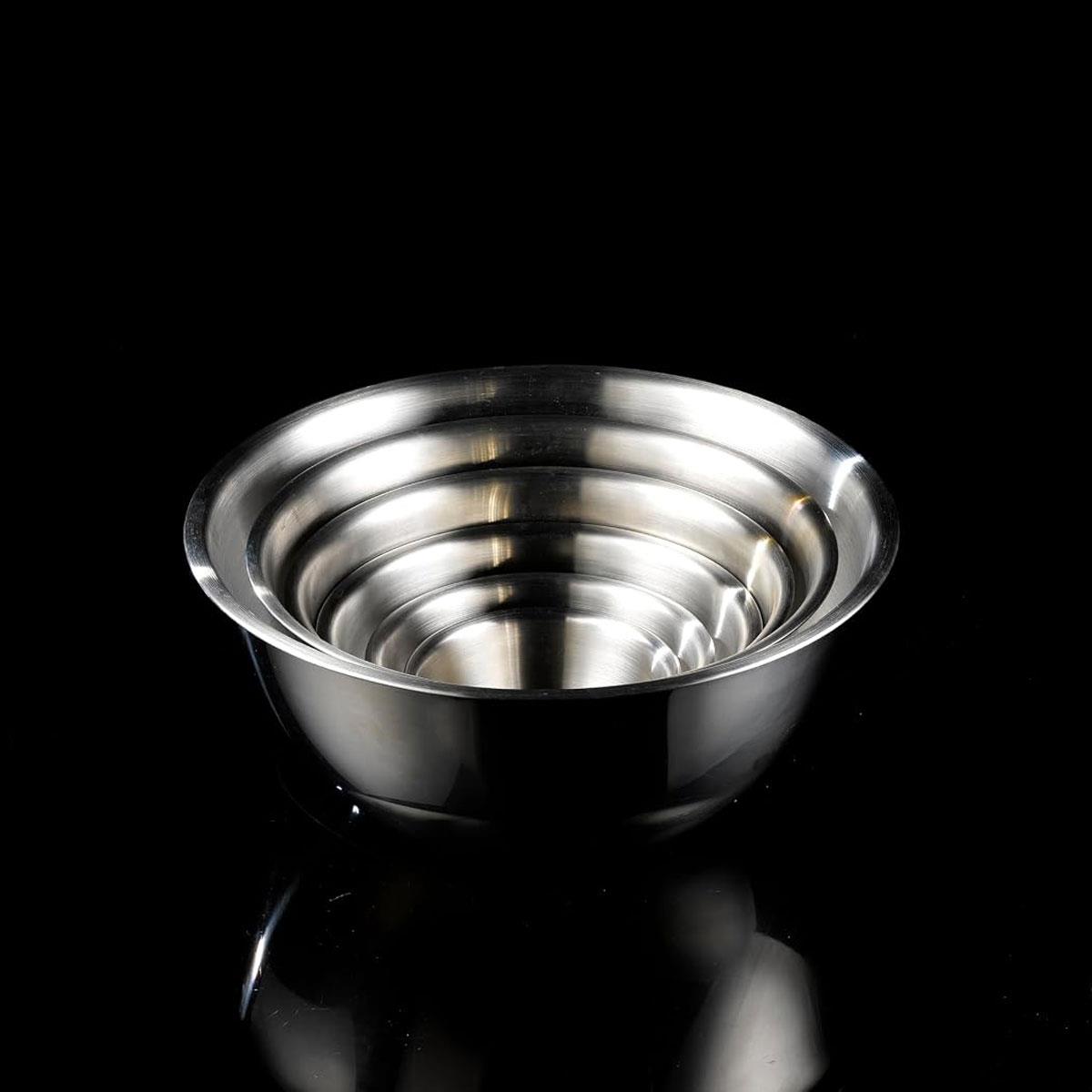 Dexam Stainless Steel Mixing Bowl 3.5 Litre Round Bowl for Baking Cooking & Food Preparation Polished Silver - Image 2