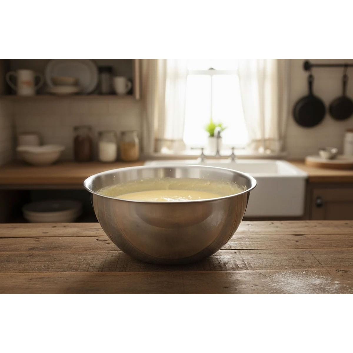 Dexam Stainless Steel Mixing Bowl 5 Litre 18/10 Round Bowl for Baking Cooking & Food Preparation Silver - Image 2