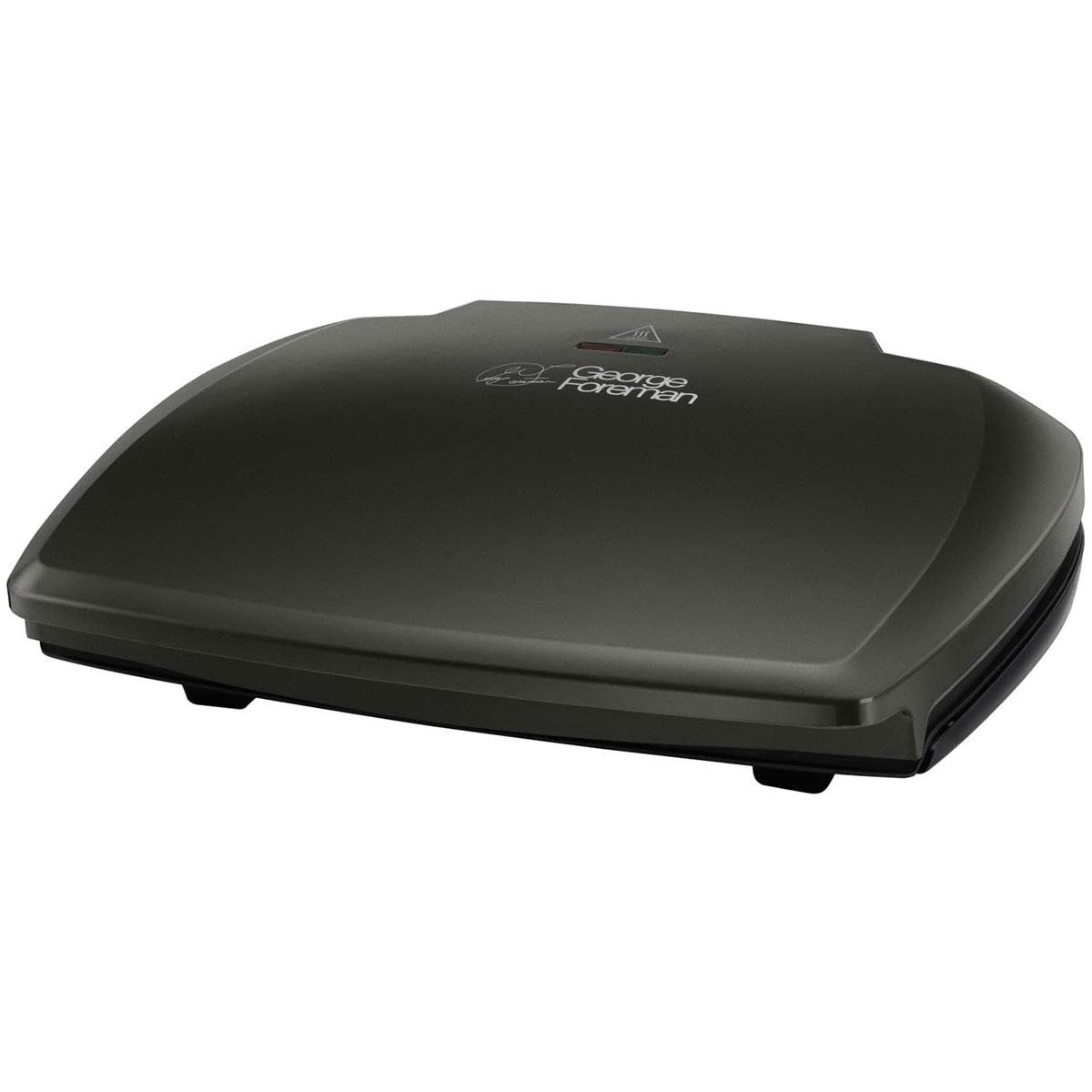 George Foreman Large Electric Health Grill 10 Portion Non Stick Stainless Steel 2400W Black