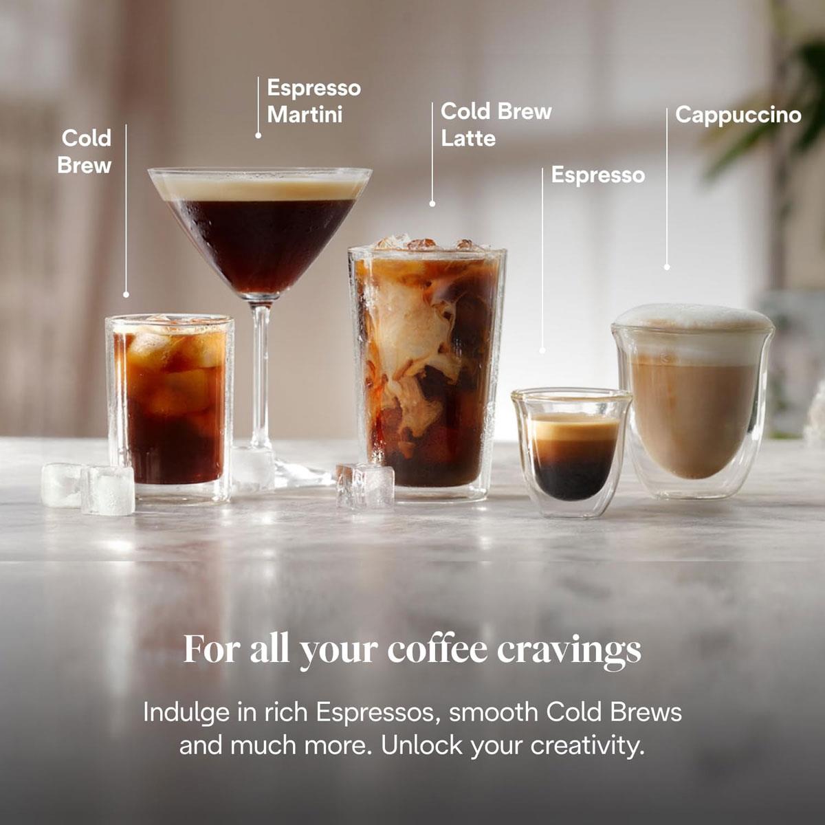 DeLonghi Dedica Duo Barista Pump Espresso Machine 1450W 1.2L 15 Bar Cold Brew LatteArt Steam Wand Touch Display Silver - Image 8