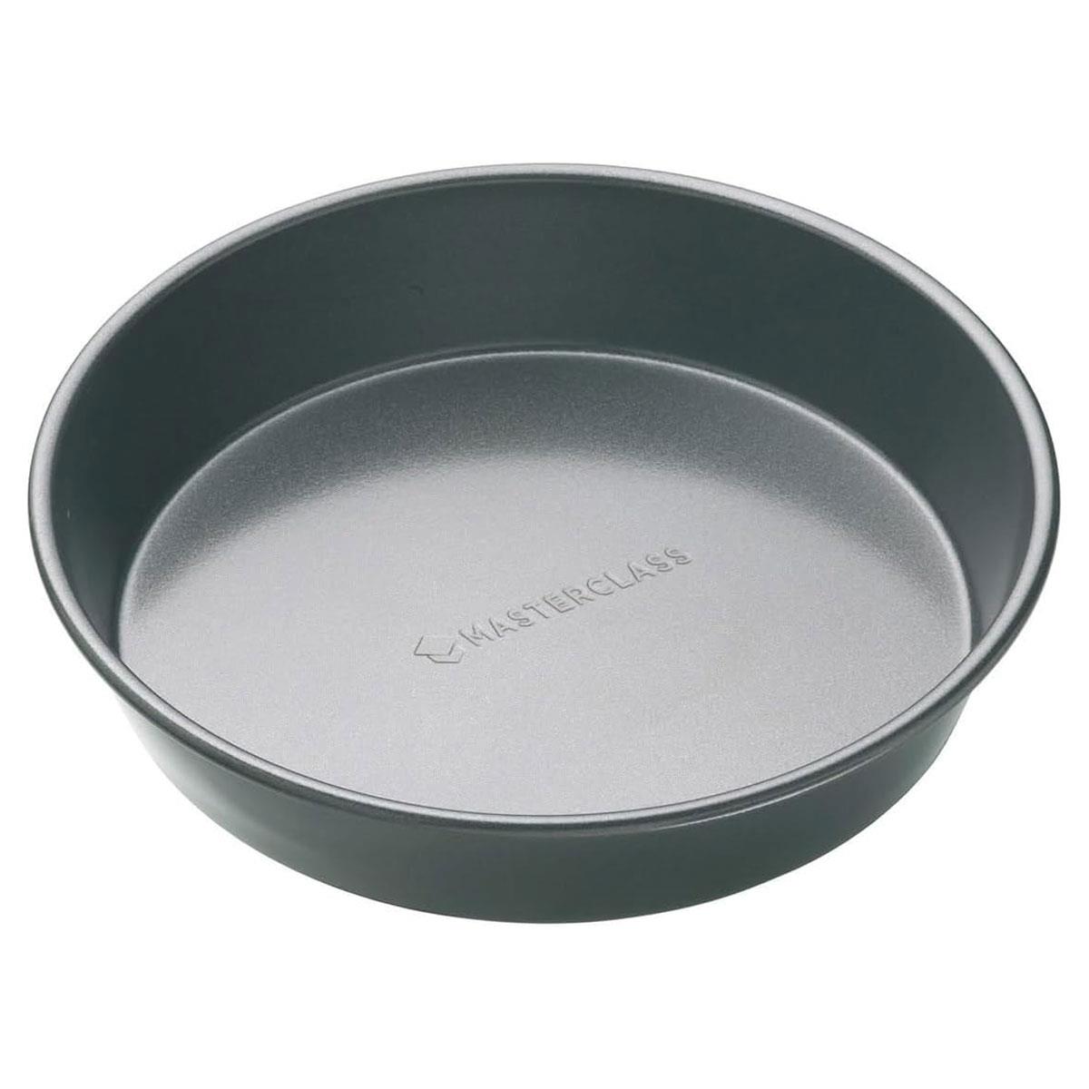 MasterClass Deep Pie Pan 23cm Round Non-Stick Quantum 1mm Carbon Steel Black 9 Inch