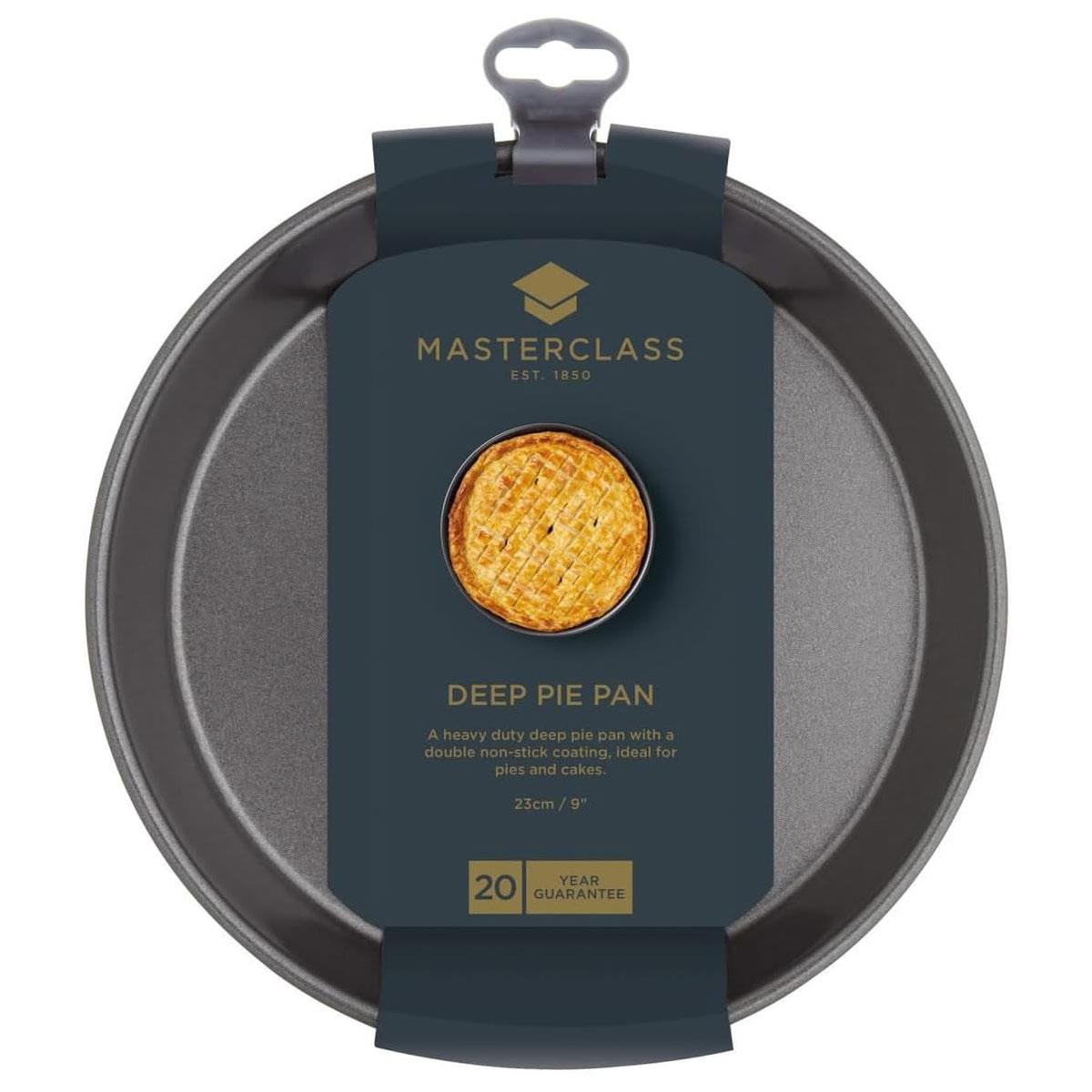 MasterClass Deep Pie Pan 23cm Round Non-Stick Quantum 1mm Carbon Steel Black 9 Inch - Image 3