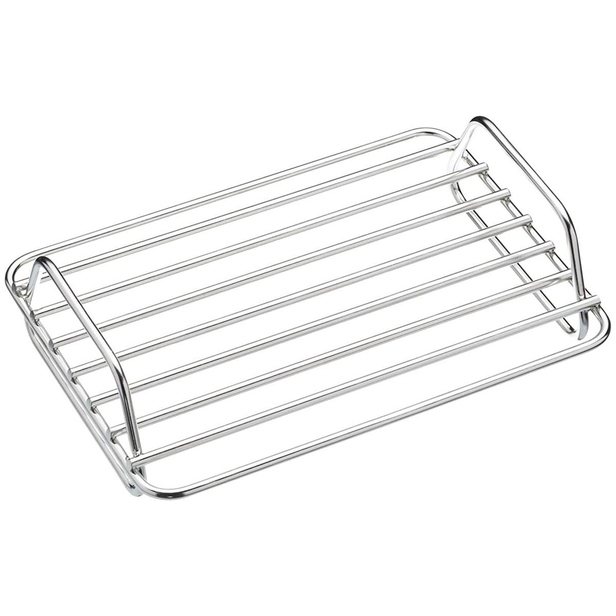 MasterClass Small Stainless Steel Roasting Rack 23 x 16.5 x 6.5cm Metallic