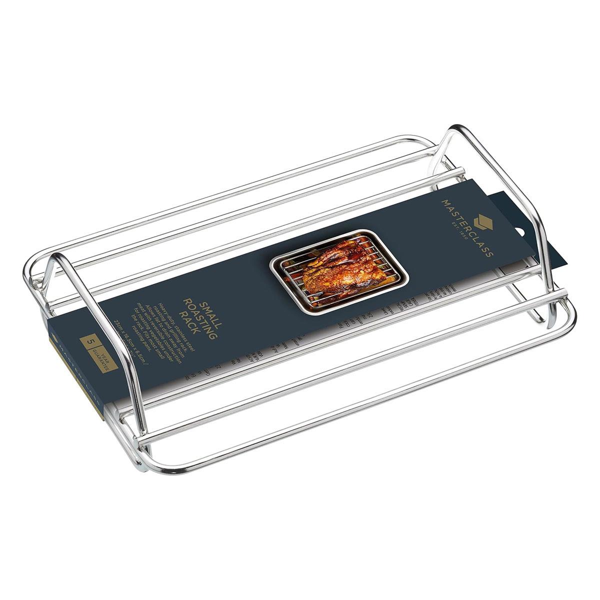 MasterClass Small Stainless Steel Roasting Rack 23 x 16.5 x 6.5cm Metallic - Image 2