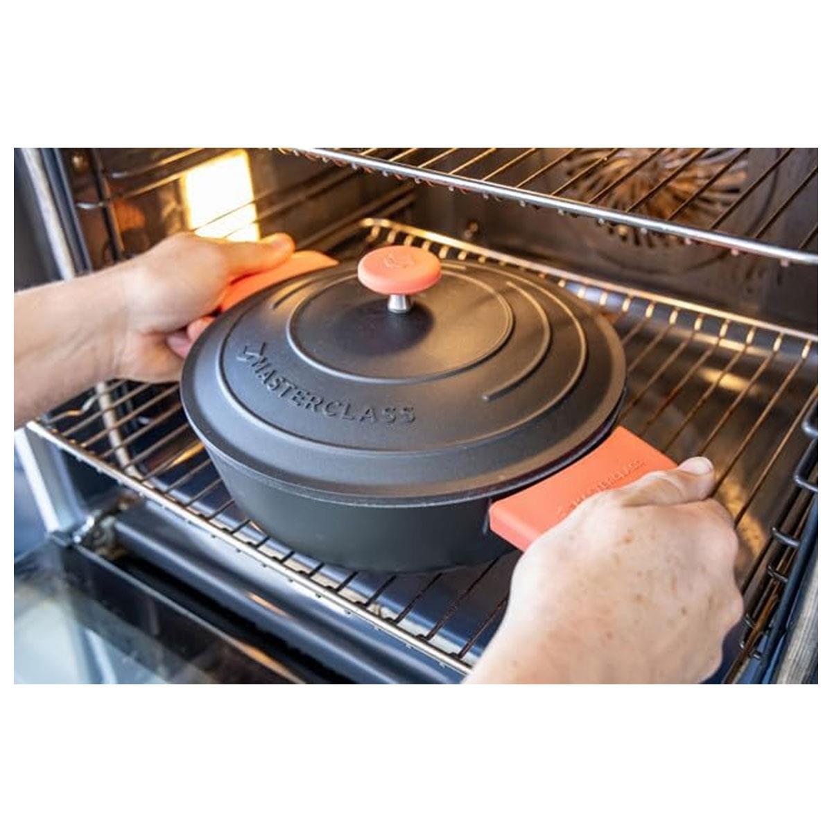 MasterClass Silicone Casserole Handle Covers 3 Piece Yellow LFGB Silicone Heat Resistant to 230°C - Image 2