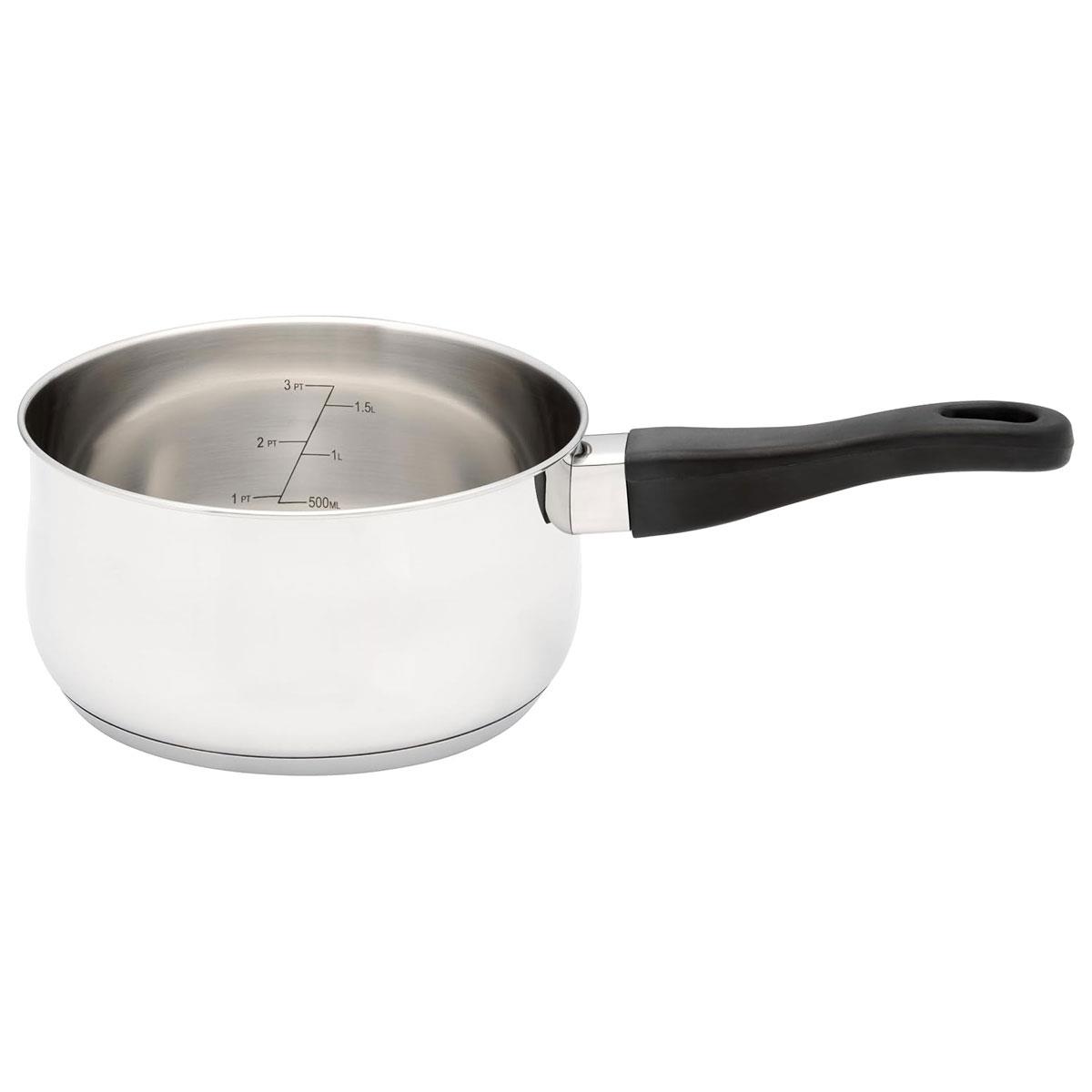 Judge Vista 18cm Stainless Steel Saucepan 1.8L Induction Ready Stay-Cool Handle Oven & Dishwasher Safe Silver