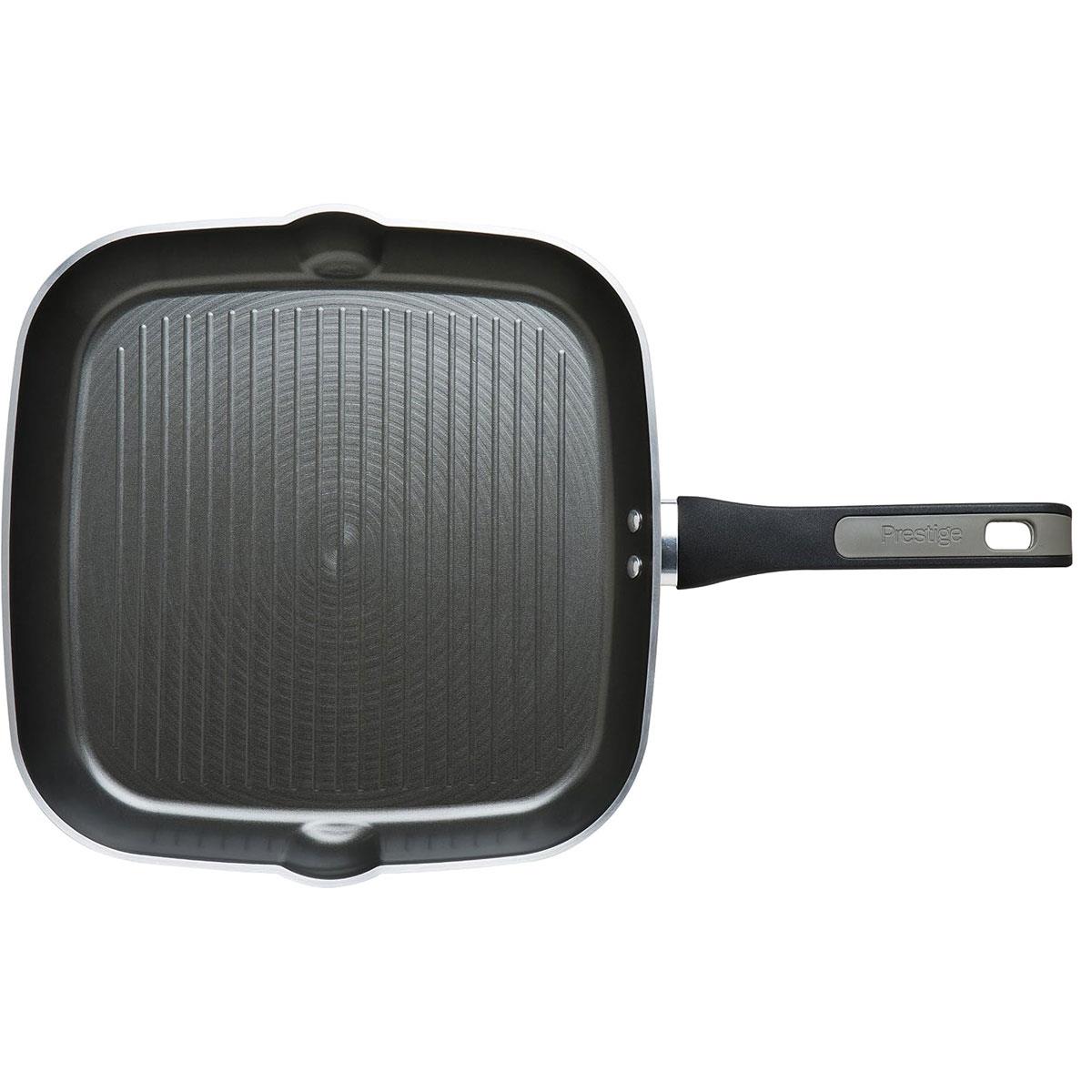 Prestige Dura Forge Square Grill Pan 28 cm Aluminium Black Induction Compatible 5-Layer Non-Stick - Image 4