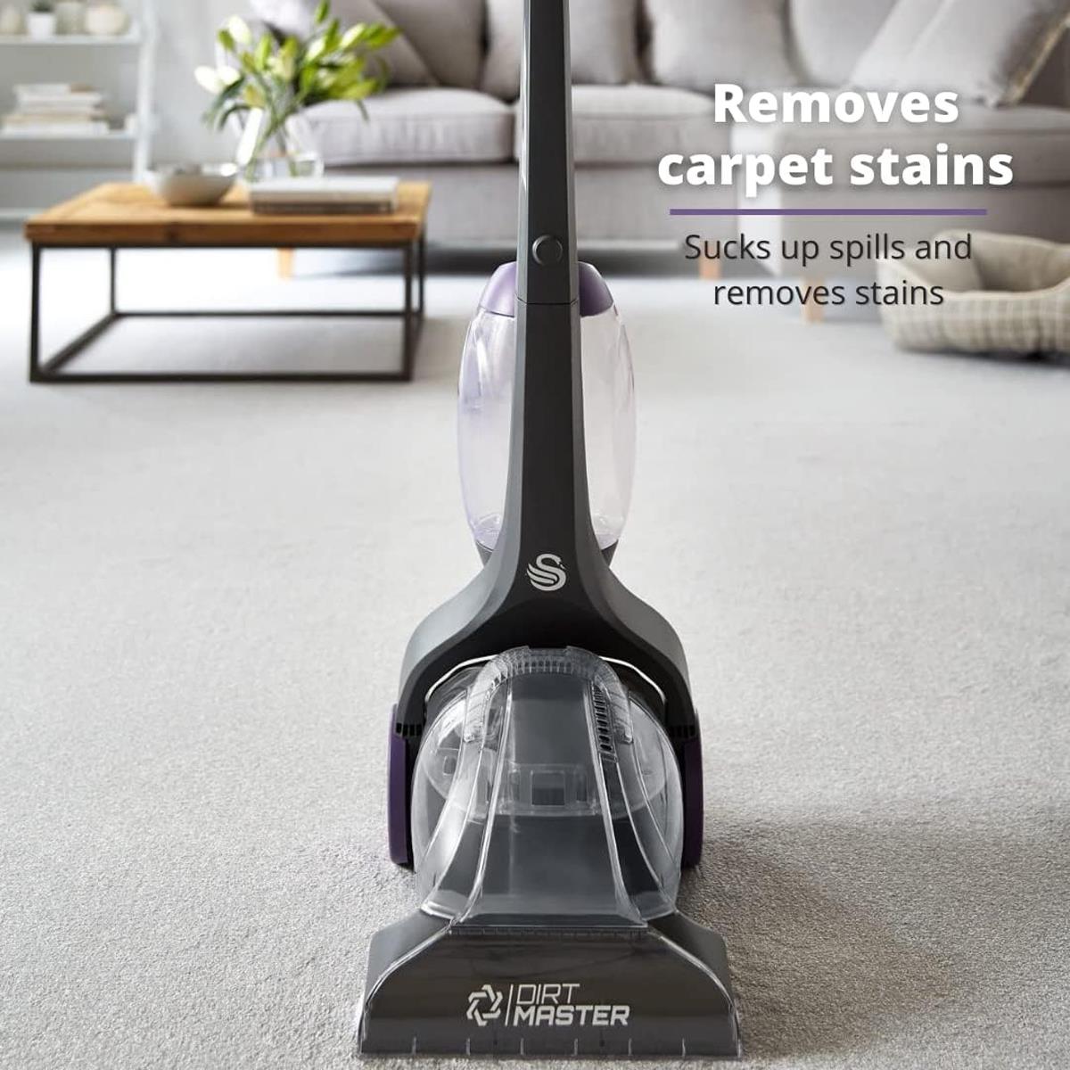 Swan Dirtmaster Carpet Washer 550W Wet Cleaner 3L Clean Tank Black With 250ml Solution - Image 3